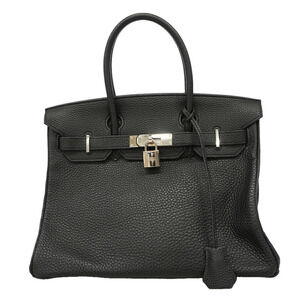 Hermes Birkin 30 handbag, Togo leather, black, □N stamp, women's, P3411269